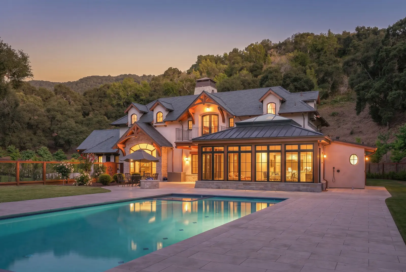 Custom home by Travis Construction photographed in Carmel